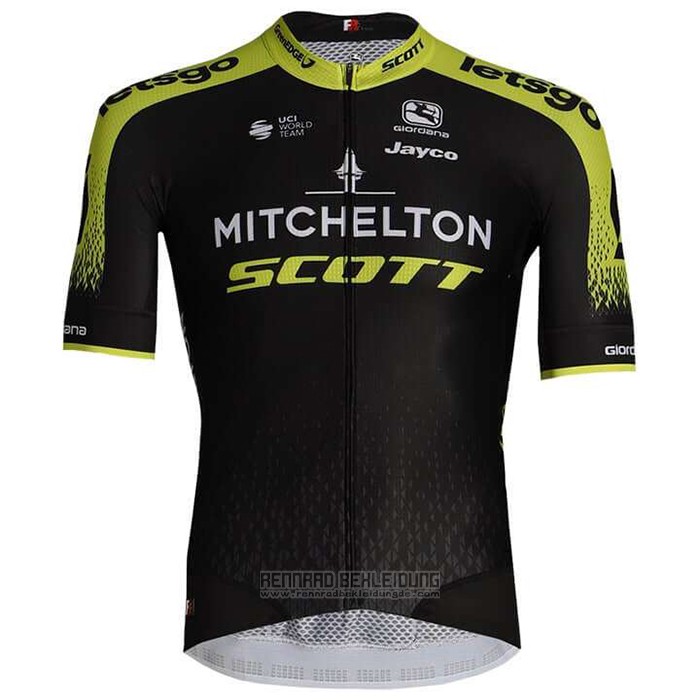 2020 Fahrradbekleidung Mitchelton-scott Shwarz Gelb Trikot Kurzarm und Tragerhose - zum Schließen ins Bild klicken